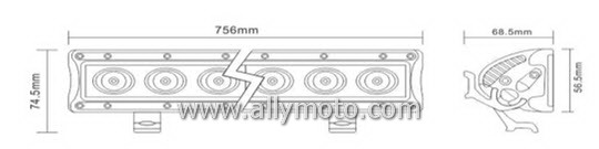 90W LED Light Bar 2059